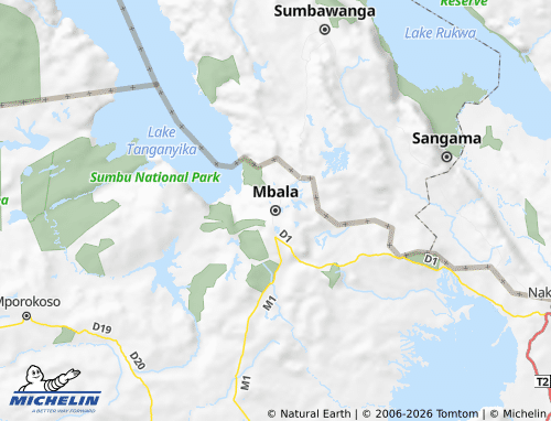 Mapa MICHELIN Mbala - ViaMichelin