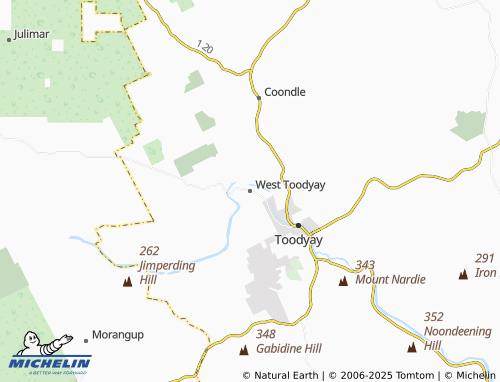 MICHELIN West Toodyay map - ViaMichelin