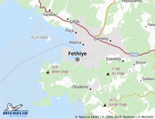 Mapa MICHELIN Fethiye - ViaMichelin