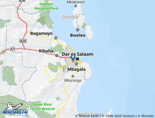 Mapa MICHELIN Kinondoni - ViaMichelin