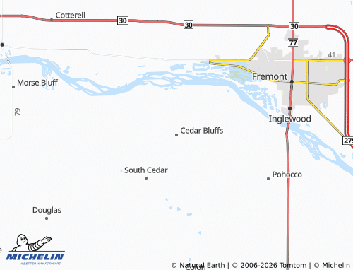 Mapa MICHELIN Cedar Bluffs - ViaMichelin