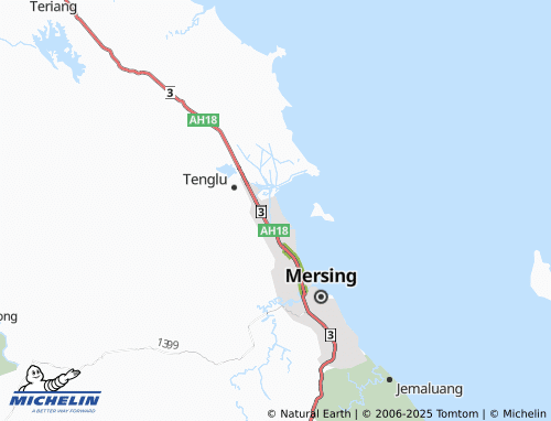 MICHELIN Kampung Benaong Tenglu Laut map - ViaMichelin