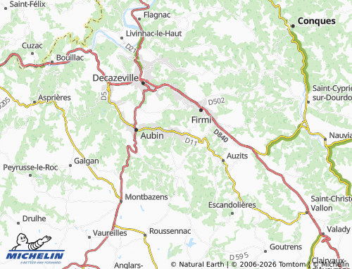 Mapa MICHELIN Cransac - ViaMichelin