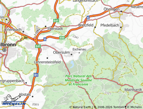 MICHELIN-Landkarte Obersulm - ViaMichelin