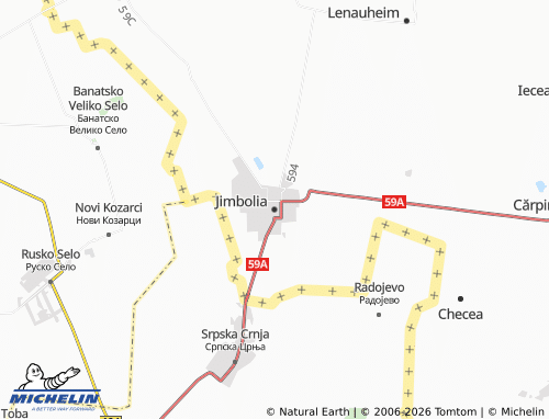 Mappa MICHELIN Jimbolia - ViaMichelin