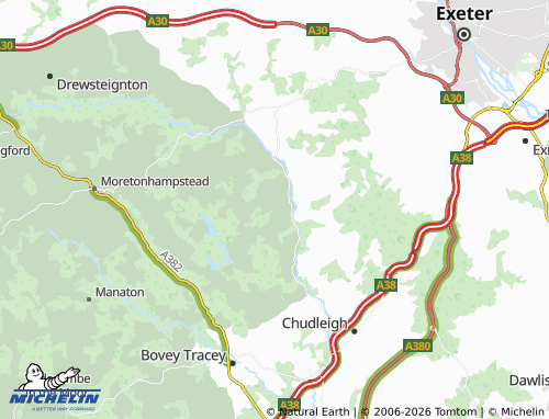 MICHELIN Christow map - ViaMichelin