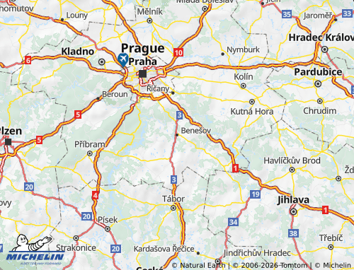 Mappa MICHELIN Benešov - ViaMichelin