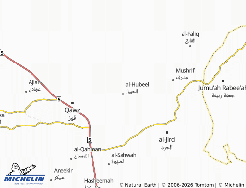 MICHELIN-Landkarte al-Hubeel - ViaMichelin