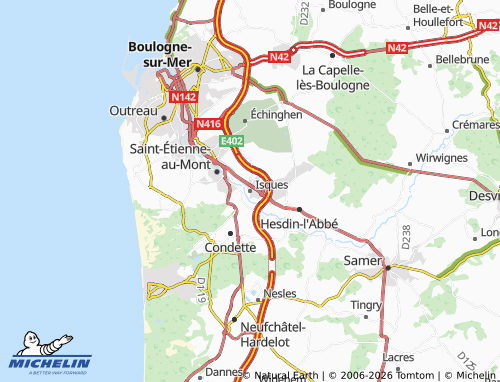 MICHELIN Isques map - ViaMichelin