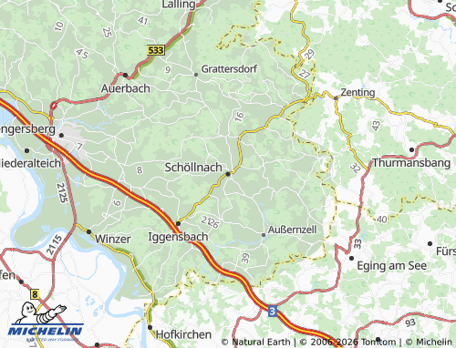MICHELIN Schöllnach map - ViaMichelin