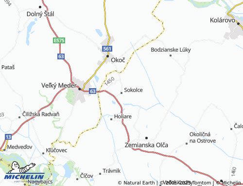 MICHELIN Sokolce map - ViaMichelin