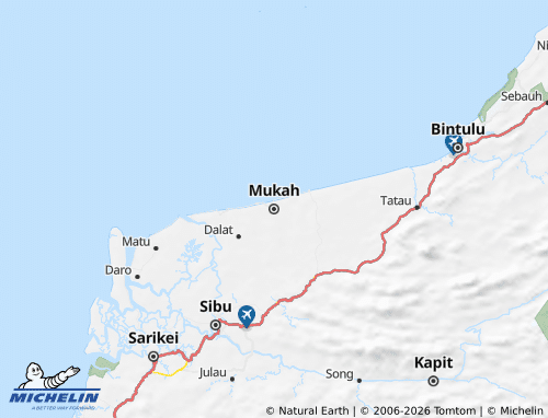 MICHELIN Bahagian Mukah map - ViaMichelin
