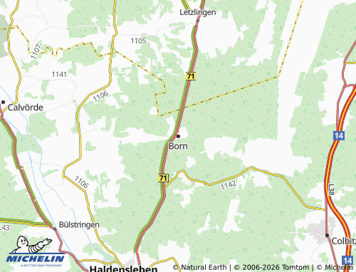 MICHELIN Born map - ViaMichelin