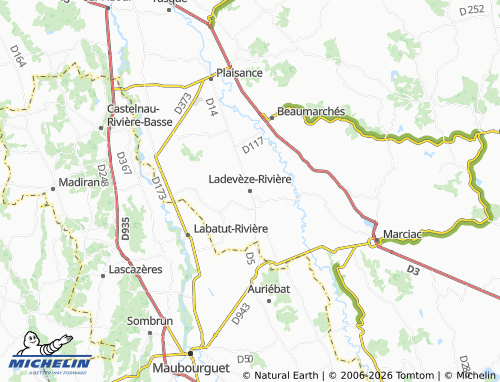 Mappa MICHELIN Ladevèze-Rivière - ViaMichelin