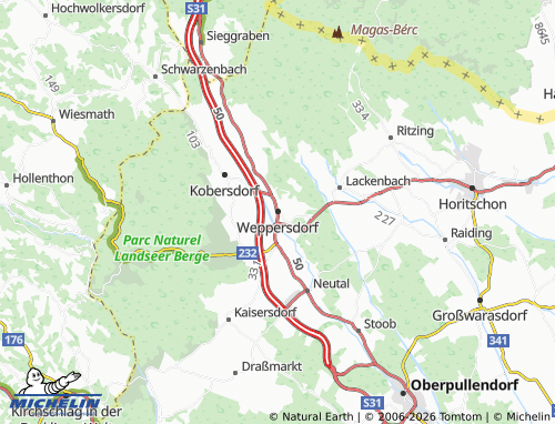 MICHELIN-Landkarte Weppersdorf - ViaMichelin