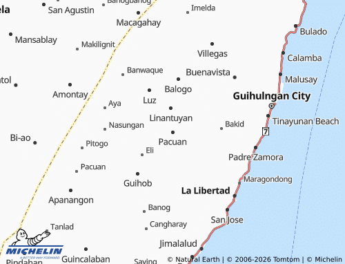 MICHELIN Pacuan map - ViaMichelin