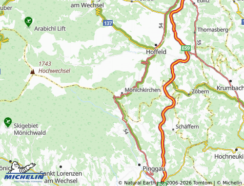MICHELIN Mönichkirchen map - ViaMichelin