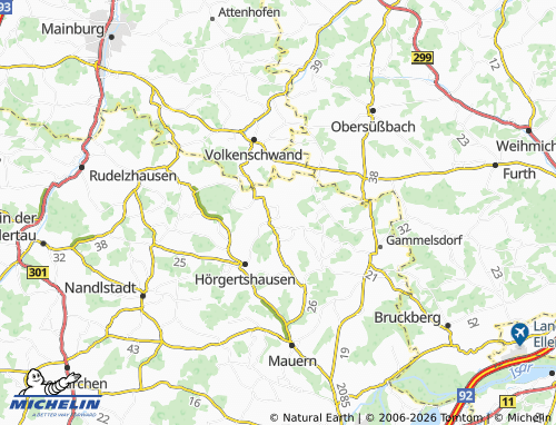 MICHELIN Saxberg map - ViaMichelin
