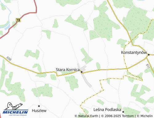 MICHELIN Nowa Kornica map - ViaMichelin