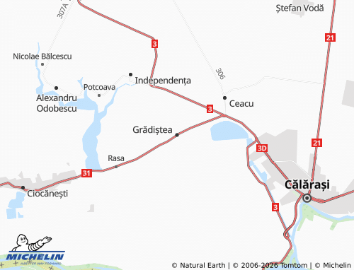 MICHELIN Grădiștea map - ViaMichelin