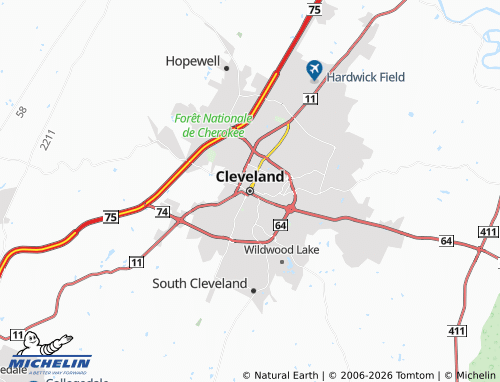 Mapa MICHELIN Cleveland - ViaMichelin
