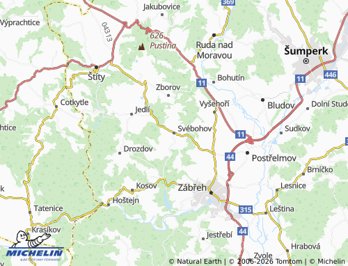Mapa MICHELIN Svébohov - ViaMichelin
