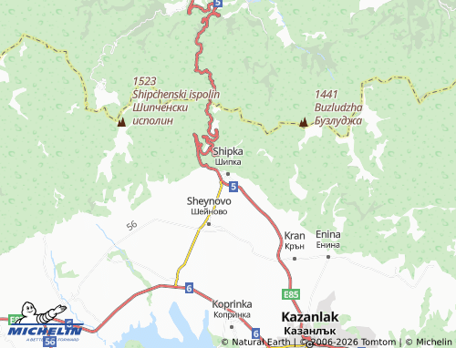 Mapa MICHELIN Shipka - ViaMichelin
