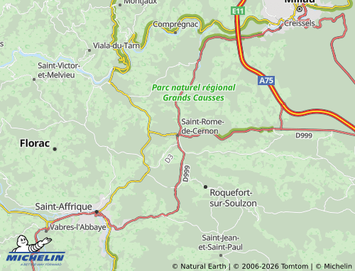 Mappa MICHELIN Saint-Rome-de-Cernon - ViaMichelin