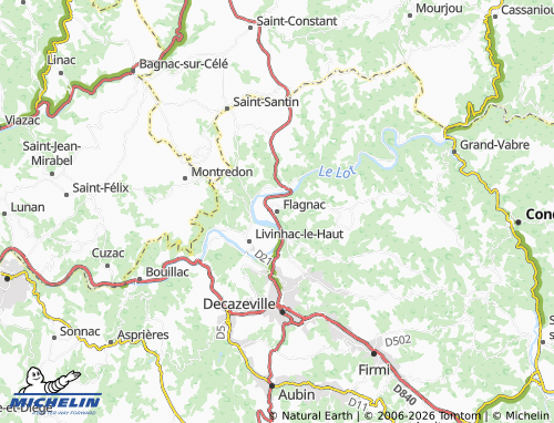 Mappa MICHELIN Flagnac - ViaMichelin