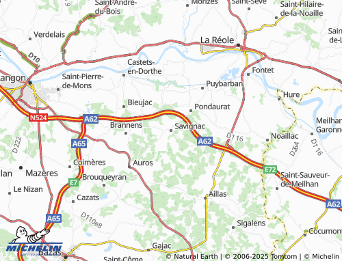 MICHELIN Savignac map - ViaMichelin