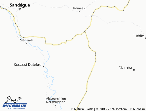 MICHELIN-Landkarte Kouadougou - ViaMichelin