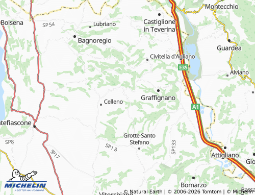 MICHELIN-Landkarte Roccalvecce - ViaMichelin