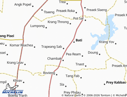 MICHELIN Trapeang Sab map - ViaMichelin