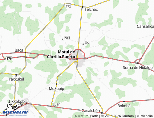 MICHELIN-Landkarte Motul de Carrillo Puerto - ViaMichelin