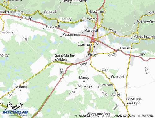 Mapa MICHELIN Moussy - ViaMichelin