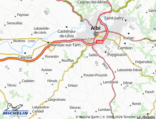 Mapa MICHELIN Carlus - ViaMichelin