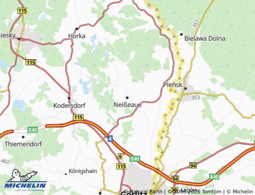 Mappa MICHELIN Neißeaue - ViaMichelin