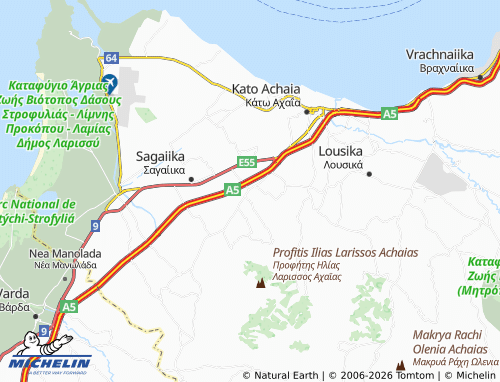 MICHELIN Karamesinaiika map - ViaMichelin