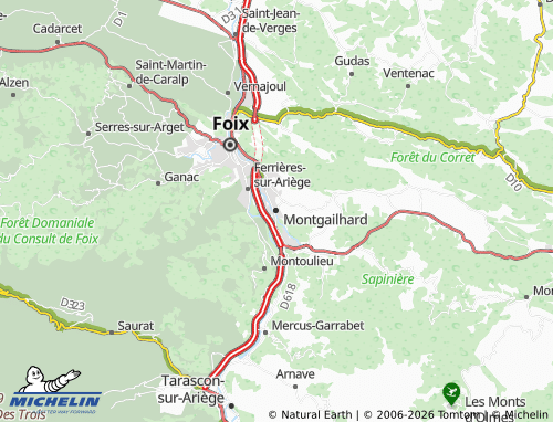 Mapa MICHELIN Montgailhard - ViaMichelin