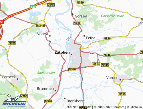 MICHELIN Zutphen map - ViaMichelin