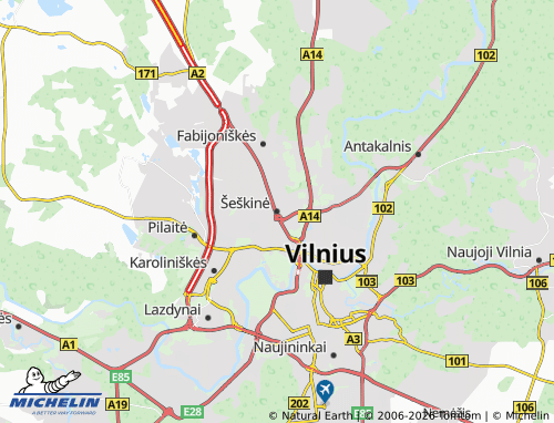 Mappa MICHELIN Šeškinės seniūnija - ViaMichelin
