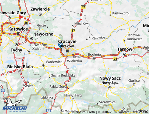 MICHELIN Wielicki map - ViaMichelin