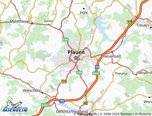 MICHELIN Plauen map - ViaMichelin