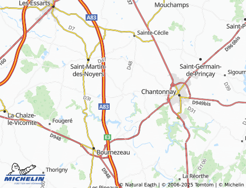 MICHELIN Saint-Hilaire-le-Vouhis map - ViaMichelin