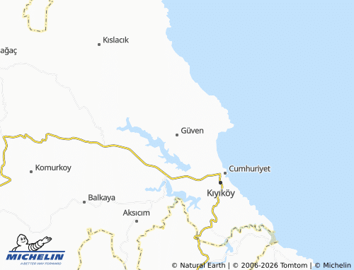 MICHELIN Güven map - ViaMichelin