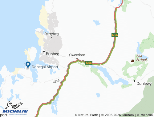 Mappa MICHELIN Gweedore - ViaMichelin