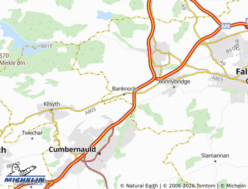 MICHELIN Banknock map - ViaMichelin