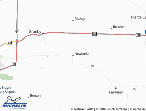 Mapa MICHELIN Newtonia - ViaMichelin