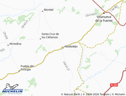 MICHELIN Albaladejo map - ViaMichelin