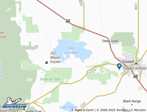 MICHELIN Lake Lonsdale map - ViaMichelin